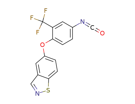 Molecular Structure of 89721-74-4 (1,2-Benzisothiazole, 5-[4-isocyanato-2-(trifluoromethyl)phenoxy]-)