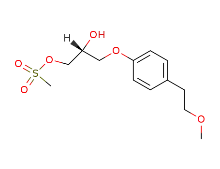 Molecular Structure of 114218-34-7 (1,2-Propanediol, 3-[4-(2-methoxyethyl)phenoxy]-, 1-methanesulfonate,(R)-)