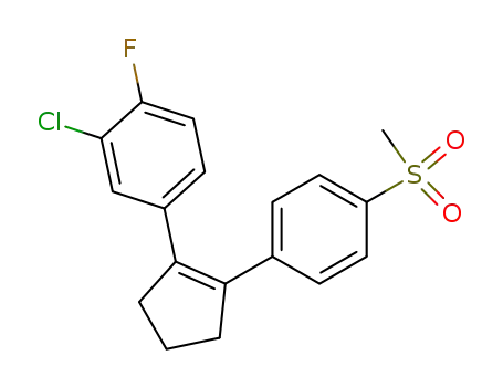 Benzene,
2-chloro-1-fluoro-4-[2-[4-(methylsulfonyl)phenyl]-1-cyclopenten-1-yl]-