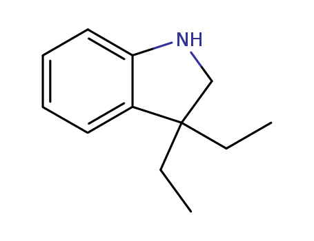 Molecular Structure of 130546-01-9 (1H-Indole, 3,3-diethyl-2,3-dihydro-)