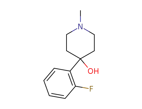 Molecular Structure of 72365-19-6 (4-Piperidinol, 4-(2-fluorophenyl)-1-methyl-)