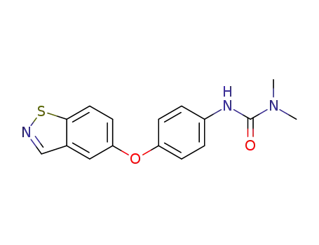 Molecular Structure of 89721-76-6 (Urea, N'-[4-(1,2-benzisothiazol-5-yloxy)phenyl]-N,N-dimethyl-)