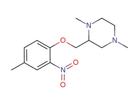 Molecular Structure of 911223-08-0 (1,4-dimethyl-2-(4-methyl-2-nitro-phenoxymethyl)-piperazine)