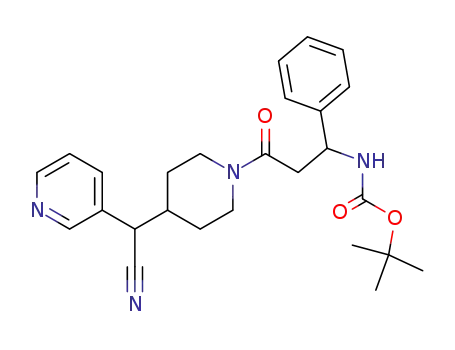 1-[3-[N-(tert-butoxycarbonyl)amino]-3-phenylpropionyl]-4-(pyridin-3-ylcyanomethyl)piperidine