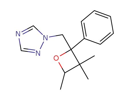 Molecular Structure of 136188-28-8 (1H-1,2,4-Triazole, 1-[(3,3,4-trimethyl-2-phenyl-2-oxetanyl)methyl]-)