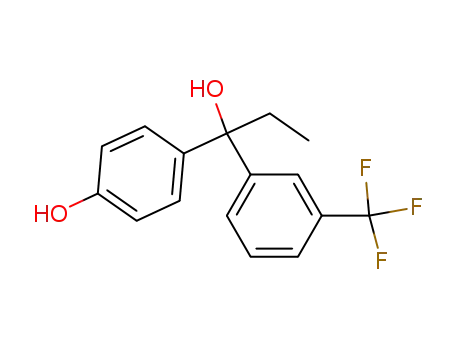 Molecular Structure of 67244-23-9 (4-{1-hydroxy-1-[3-(trifluoromethyl)phenyl]propyl}phenol)