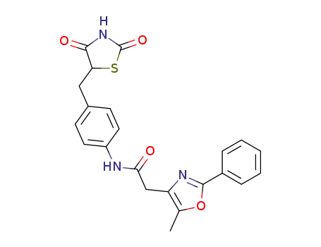 5-<4-<2-(5-methyl-2-phenyl-4-oxazolyl)acetamido>benzyl>thiazolidine-2,4-dione