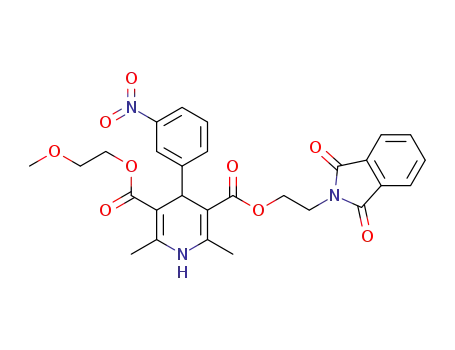 3,5-Pyridinedicarboxylic acid,
1,4-dihydro-2,6-dimethyl-4-(3-nitrophenyl)-,
2-(1,3-dihydro-1,3-dioxo-2H-isoindol-2-yl)ethyl 2-methoxyethyl ester
