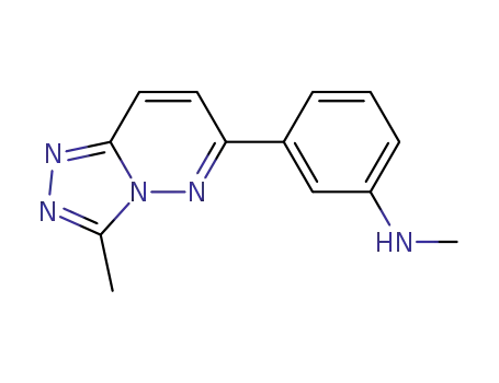Molecular Structure of 108810-87-3 (N-METHYL-3-(3-METHYL[1,2,4]TRIAZOLO[4,3-B]PYRIDAZIN-6-YL)ANILINE)