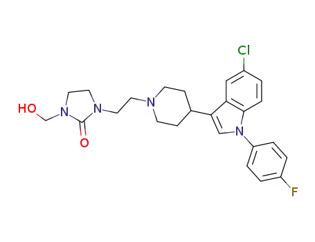 2-Imidazolidinone,
1-[2-[4-[5-chloro-1-(4-fluorophenyl)-1H-indol-3-yl]-1-piperidinyl]ethyl]-3-(
hydroxymethyl)-
