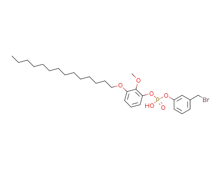 Phosphoric acid, mono[3-(bromomethyl)phenyl]
mono[2-methoxy-3-(tetradecyloxy)phenyl] ester