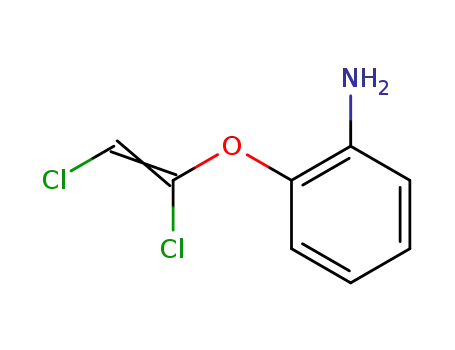 Molecular Structure of 89412-51-1 (Benzenamine, 2-[(1,2-dichloroethenyl)oxy]-)