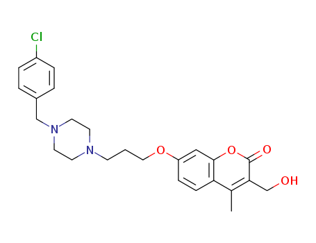 2H-1-Benzopyran-2-one,7-[3-[4-[(4-chlorophenyl)methyl]-1-piperazinyl]propoxy]-3-(hydroxymethyl)-4-methyl-