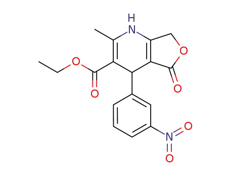 Furo[3,4-b]pyridine-3-carboxylic acid,
1,4,5,7-tetrahydro-2-methyl-4-(3-nitrophenyl)-5-oxo-, ethyl ester