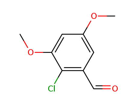 Molecular Structure of 112641-63-1 (Benzaldehyde, 2-chloro-3,5-dimethoxy-)