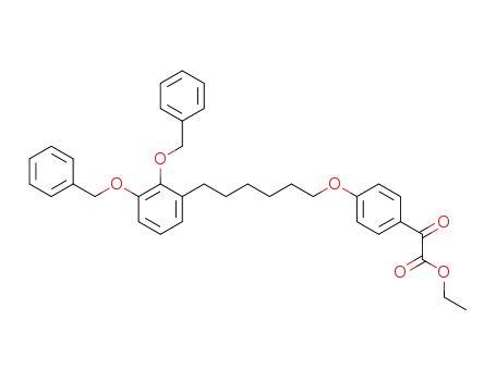 4-[6-[2,3-bis-(phenylmethoxy)phenyl]hexyloxy]-alpha-oxobenzeneacetic acid ethyl ester