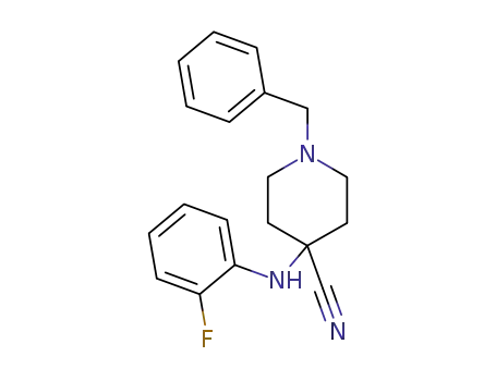 1-benzyl-4-(2-fluorophenylamino)piperidine-4-carbonitrile