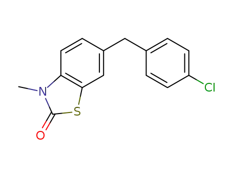 Molecular Structure of 135792-91-5 (3-Methyl-6-(4-Chlorobenzyl)Benzothiazolinone)