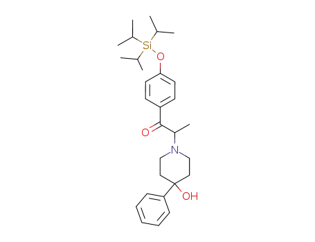 Molecular Structure of 169332-15-4 (1-[4-( Triisopropylsilyl)oxylp henyl]- 2-(4-hydroxy-4-pheny1piperidino)-1-propanone)