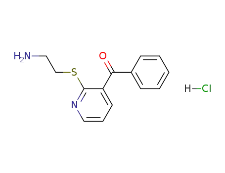 Molecular Structure of 103284-61-3 (2-[(2-aminoethyl)-thio]-3-benzoyl-pyridine.HCl)