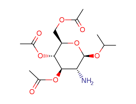 Molecular Structure of 304866-08-8 (isopropyl 3,4,6-tri-O-acetyl-2-amino-2-deoxy-β-D-glucopyranoside)