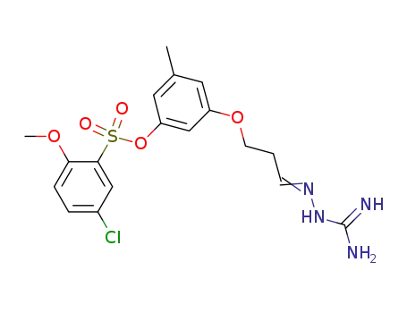 2-[2-[3-(5-chloro-2-methoxyphenylsulfonyloxy)-5-methylphenoxy]ethyl-1-methylene]hydrazinecarboximidamide