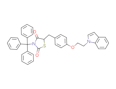 2,4-Thiazolidinedione,
5-[[4-[2-(1H-indol-1-yl)ethoxy]phenyl]methyl]-3-(triphenylmethyl)-