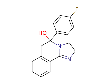 Molecular Structure of 56882-41-8 (2,3,5,6-Tetrahydro-5-(4-fluorophenyl)imidazo[2,1-a]isoquinolin-5-ol)