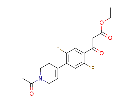ethyl 4-(1-acetyl-1,2,3,6-tetrahydro-pyridin-4-yl)-2,5-difluoro-β-oxobenzenepropionate