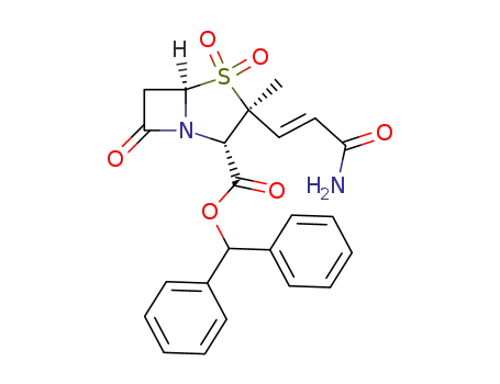benzhydryl (E)-(2S,3S,5R)-3-(2-carbamoyl-vinyl)-3-methyl-4,4,7-trioxo-4-thia-1-aza-bicyclo [3.2.0]heptane-2-carboxylate
