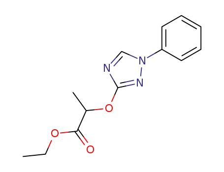 Molecular Structure of 110607-55-1 (3-(1-ethoxycarbonylethoxy)-1-phenyl-1,2,4-1H-triazole)