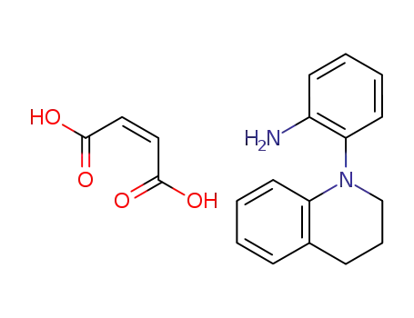Molecular Structure of 112631-32-0 (Benzenamine, 2-(3,4-dihydro-1(2H)-quinolinyl)-, (Z)-2-butenedioate
(1:1))