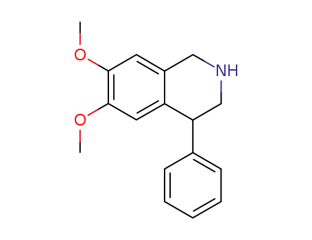 Molecular Structure of 102890-42-6 (Isoquinoline, 1,2,3,4-tetrahydro-6,7-dimethoxy-4-phenyl-)