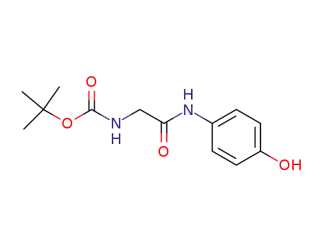 Molecular Structure of 105396-68-7 (Carbamic acid, [2-[(4-hydroxyphenyl)amino]-2-oxoethyl]-,
1,1-dimethylethyl ester)