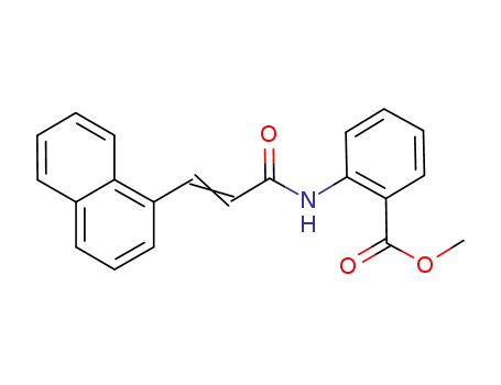 Molecular Structure of 791792-57-9 (methyl 2-{[3-(1-naphthyl)acryloyl]amino}benzoate)