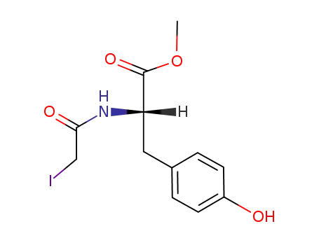 Molecular Structure of 89369-04-0 (L-Tyrosine, N-(iodoacetyl)-, methyl ester)