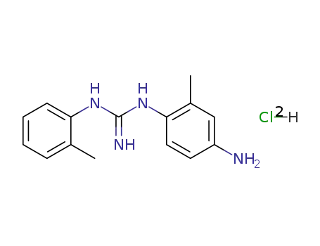 Molecular Structure of 114828-37-4 (Guanidine, N-(4-amino-2-methylphenyl)-N'-(2-methylphenyl)-,
dihydrochloride)