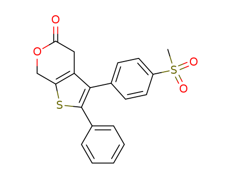 5H-Thieno[2,3-c]pyran-5-one,  4,7-dihydro-3-[4-(methylsulfonyl)phenyl]-2-phenyl-