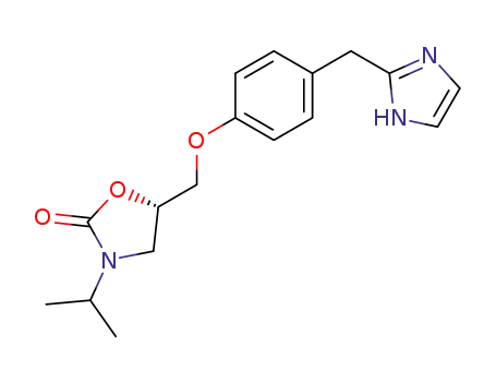 (S)-2-<<p-<(3-isopropyl-2-oxooxazolid-5-yl)methoxy>phenyl>methyl>imidazole