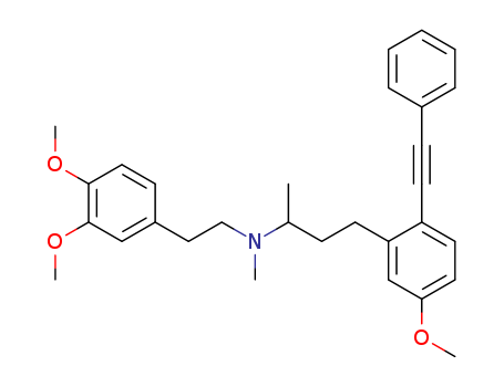 N-[2-(3,4-dimethoxyphenyl)ethyl]-4-[5-methoxy-2-(phenylethynyl)phenyl]-N-methylbutan-2-amine