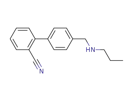 Molecular Structure of 143096-18-8 (N-(2'-cyanobiphenyl-4-ylmethyl)-N-propyl-amine)