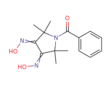 1-benzoyl-2,2,5,5-tetramethyl-3,4-pyrrolidine dione dioxime