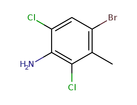 Molecular Structure of 62406-68-2 (3-Amino-6-bromo-2,4-dichlorotoluene)