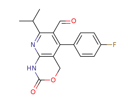 2H-Pyrido[2,3-d][1,3]oxazine-6-carboxaldehyde,
5-(4-fluorophenyl)-1,4-dihydro-7-(1-methylethyl)-2-oxo-