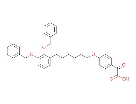 4-[6-[2,3-bis-(phenylmethoxy)phenyl]hexyloxy]-alpha-oxobenzeneacetic acid