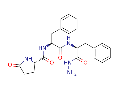 Molecular Structure of 103580-50-3 (L-Phenylalanine, N-[N-(5-oxo-L-prolyl)-L-phenylalanyl]-, hydrazide)