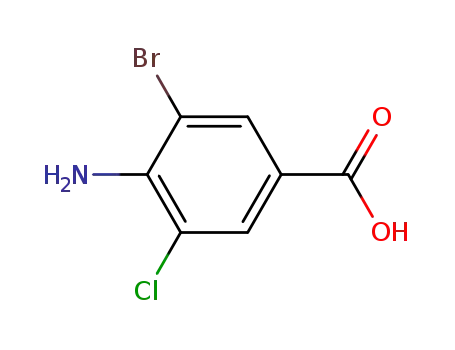 Molecular Structure of 874779-57-4 (4-Amino-3-bromo-5-chlorobenzoicacid)