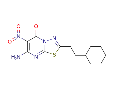 7-amino-2-(2-cyclohexylethyl)-6-nitro-5H-1,3,4-thiadiazolo<3,2-a>pyrimidin-5-one