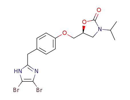 (S)-4,5-Dibromo-2-{[p-(3-isopropyloxazolid-2-on-5-yl)methoxy]phenylmethyl}imidazole