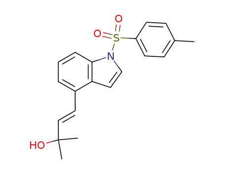 Molecular Structure of 88299-06-3 (1H-Indole,
4-(3-hydroxy-3-methyl-1-butenyl)-1-[(4-methylphenyl)sulfonyl]-, (E)-)